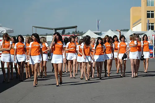 De gridgirls van International Formula Master in Valencia