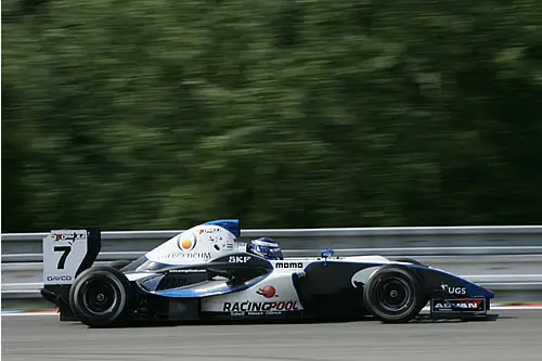Chris van der Drift op weg naar zijn tweede derde plaats van het weekend
