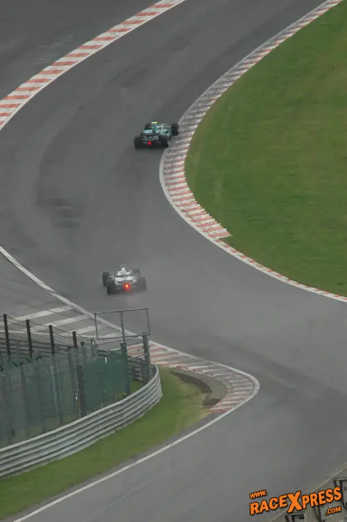 De beroemde bocht Eau Rouge