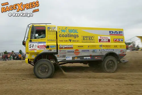 Hans Bekx driftend door het Veghelse zand