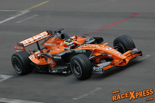 Giedo Van Der Garde liet mooie tijden noteren met de Spyker