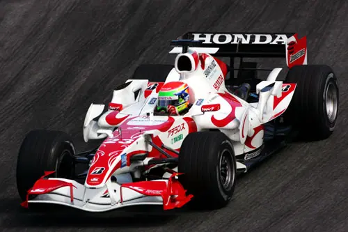 Yamamoto in actie voor Super Aguri in 2006