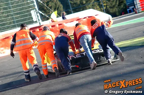 Cor Euser viel gewoon letterlijk stil in de busstop chicane