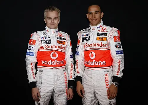 Lewis Hamilton en Heikki Kovalainen