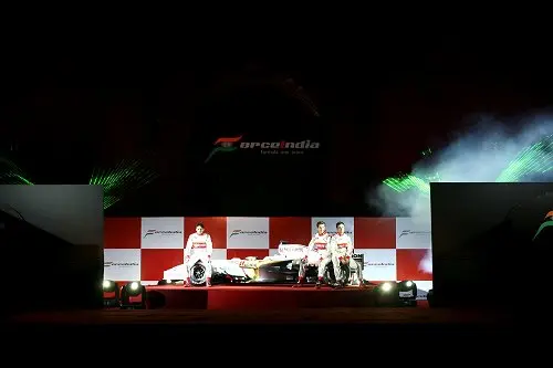 Force India coureurs met de nieuwe livery