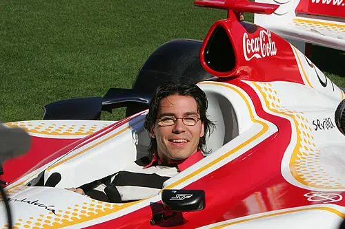 Spaanse coureur Borja Garcia in de bolide