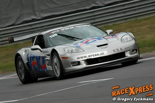 VEKA Corvette in actie tijdens de testdag op circuit Zolder