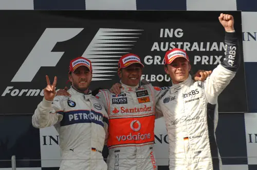 Het eerste podium van 2008
