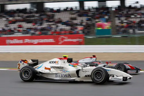 Romain Grosjean in gevecht met Jerome DAmbrosio