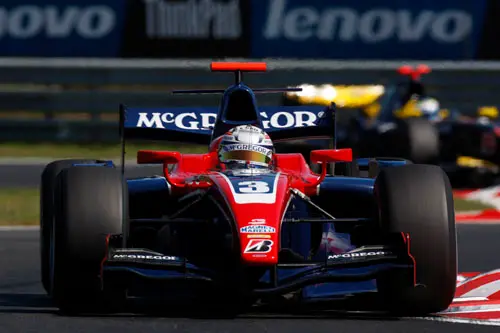 Giedo van der Garde richting zijn eerste GP2 zege