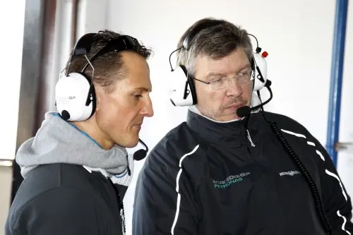 Ross Brawn en Michael Schumacher