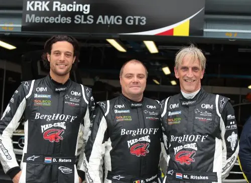 Dennis Retera, Raf Vanthoor en Marius Ritskes finishen knap in natte omstandigheden