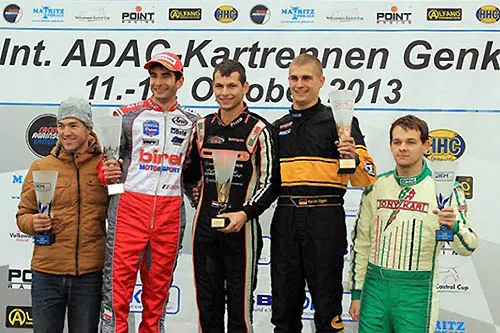 ADAC Kartrennen Genk podium KZ