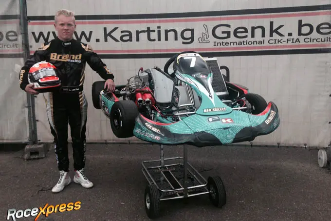 Lorenzo van Riet test Formula K KZ 125cc schakelkart