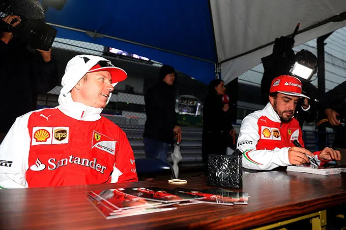 raikkonen en alonso suzuka