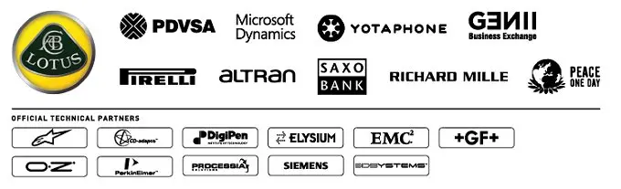 Lotus F1 official partners sponsors 2015
