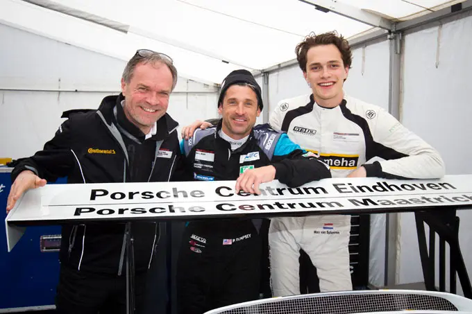 Patrick Dempsey met Paul en Max van Splunteren
