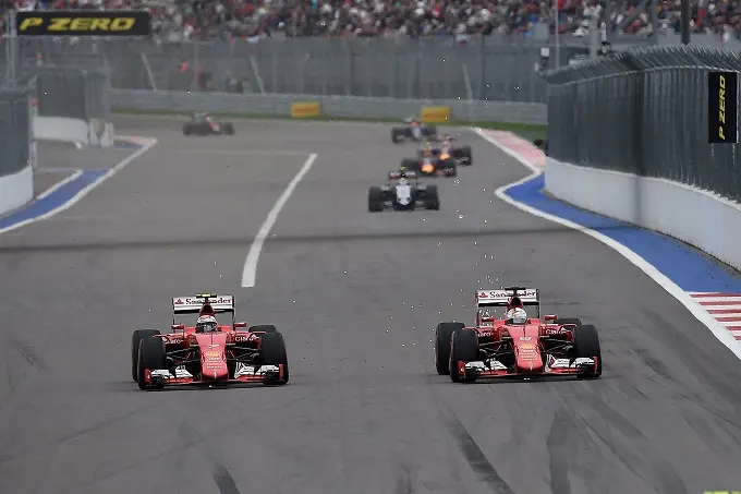 Ferrari F1 Vettel en Raikkonen