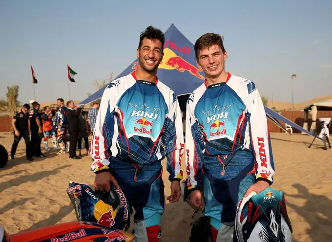 Daniel Ricciardo en Max Verstappen