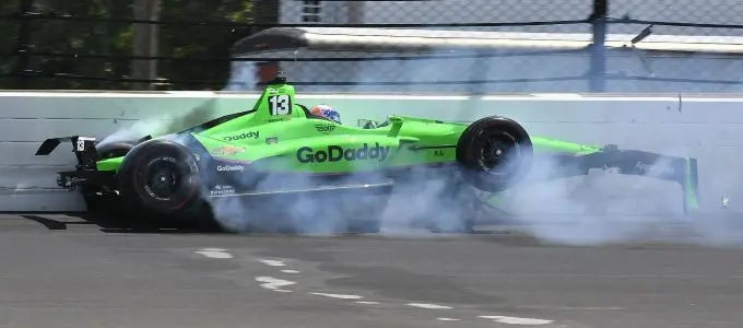 Danica Patrick crash