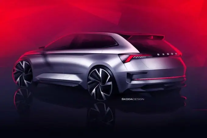 Design schetsen van nieuwe bommetje van Skoda
