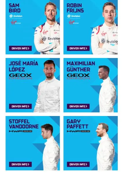 ABB Formula E line-up 2019