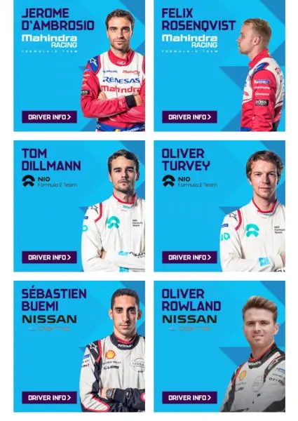 ABB Formula E line-up 2019