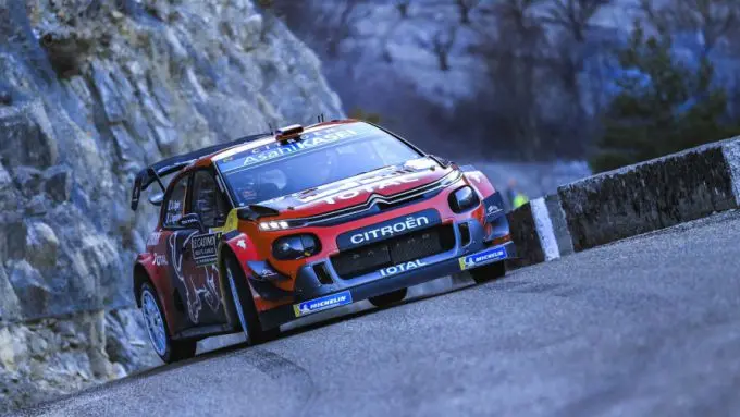 Actie Citroen C3 Sebastien Ogier winnaar Monte Carlo 2019