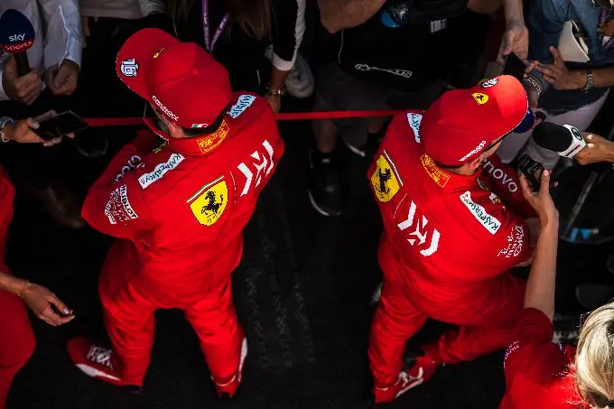 Ferrari duo Leclerc Vettel Spa 2019
