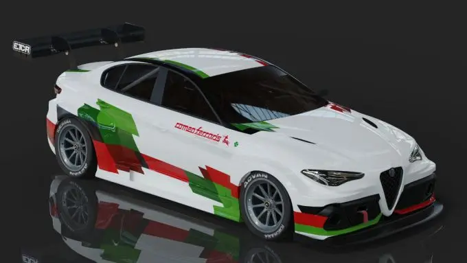 Romeo Ferraris Alfa Romeo Giulia EV schuin