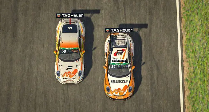 Max Verstappen en Max Benecke team Porsche 24 driven by Redline