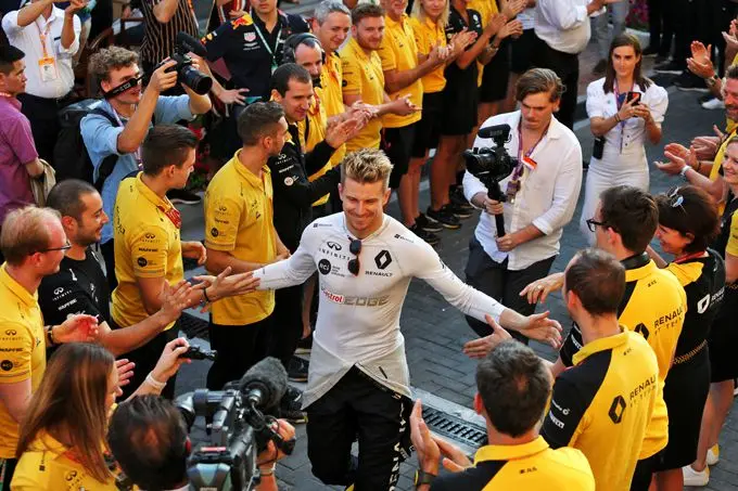 Nico Hulkenberg bye bye F1 Renault crew