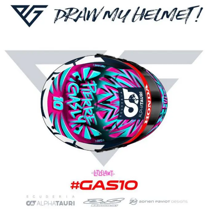 nieuw helmdesign Pierre Gasly
