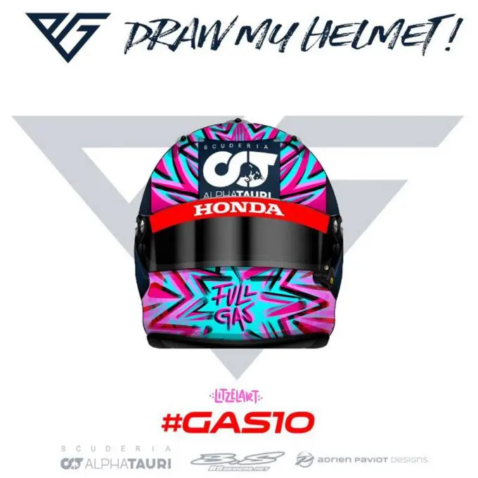 nieuw helmdesign Pierre Gasly