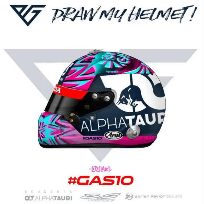 nieuw helmdesign Pierre Gasly