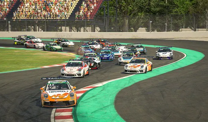 Maximilian Benecke en Max Verstappen team Porsche 24 driven by Redline Circuit de Barcelona Catalunya