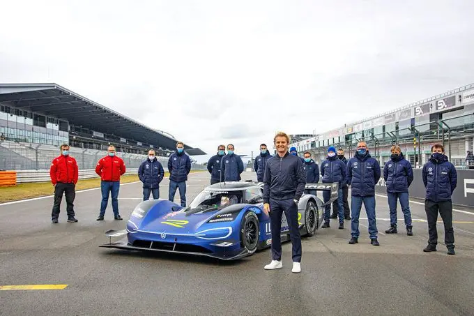 Volkswagen ID.R raceauto, Nico Rosberg, de Formule 1 Wereldkampioen van 2016
