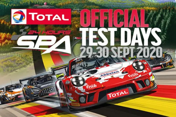 Event poster Testdays_24H_Spa_2020