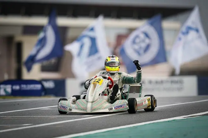 Callum Bradshaw FIA 2020 World Champion in OK CIK FIA Karting World Championship Kartódromo Internacional do Algarve in Portimão
