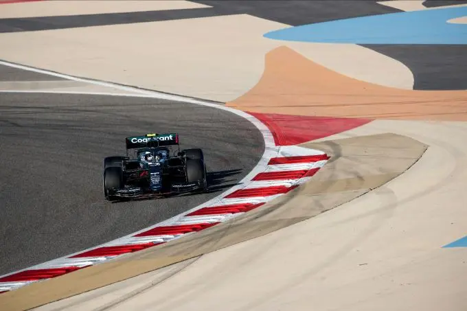 Lance Stroll F1 Aston Martin track Bahrain