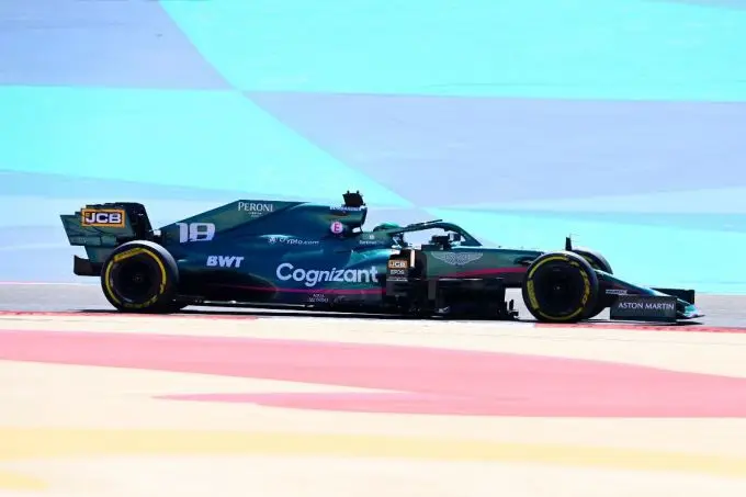 Sebastian Vettel F1 Aston Martin track Bahrain