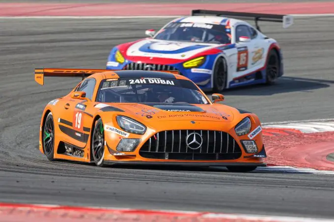 24H Dubai 2022 MP Motorsport Mercedes Henk de Jong Daniel de Jong Bert de Heus Jaap van Lagen P10 en GT3 PA divisiewinnaar Nr2