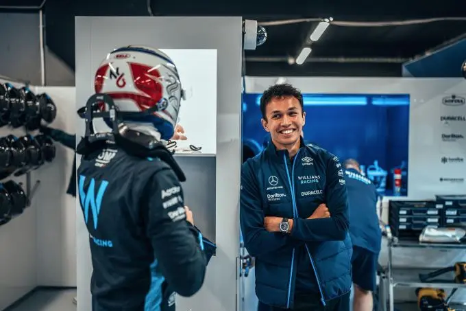 Alex_Albon_en_Nicolas_Latifi_Williams_Barcelona_wintertests