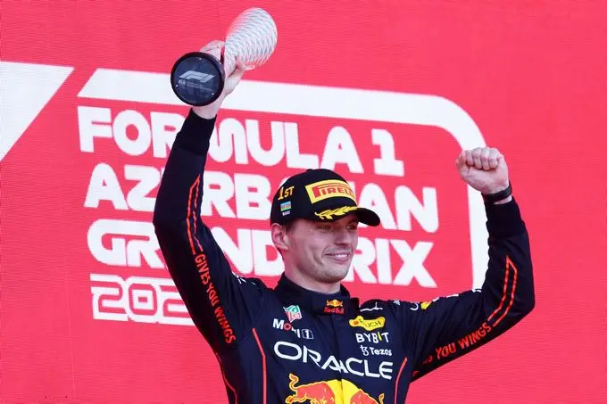 Max Verstappen podium Bakoe