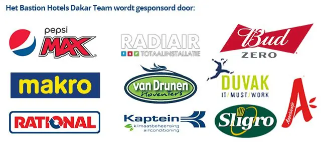 Bastion Hotels Dakar Team sponsors