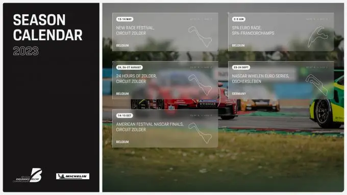 Porsche Endurance Trophy Benelux en Belcar Endurance Championship kalender 2023
