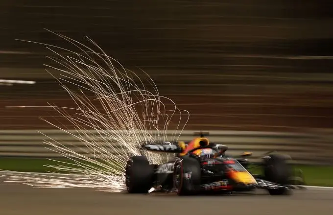 Max Verstappen on fire