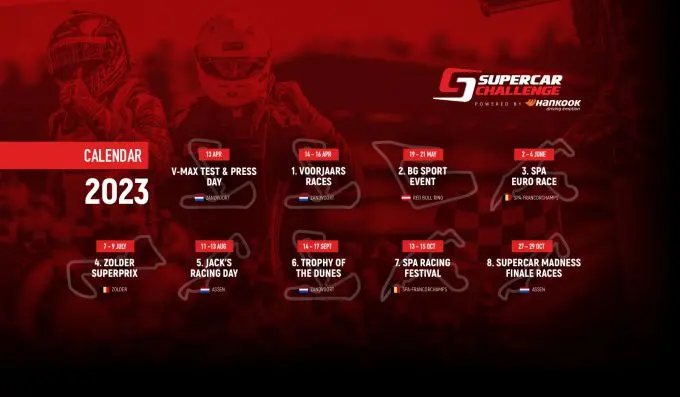 Supercar Challenge kalender 2023