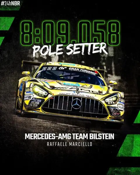 Mercedes AMG pole met 8:09.058
