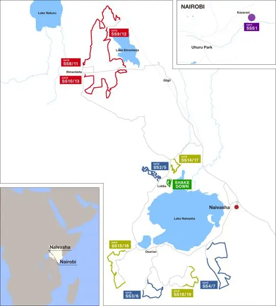Safari Rally Kenya 2023 Landkaart